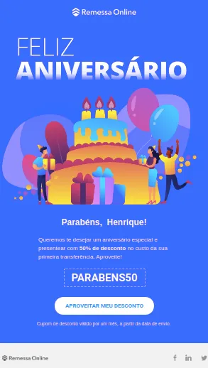 Online Shipping Email Marketing Birthday