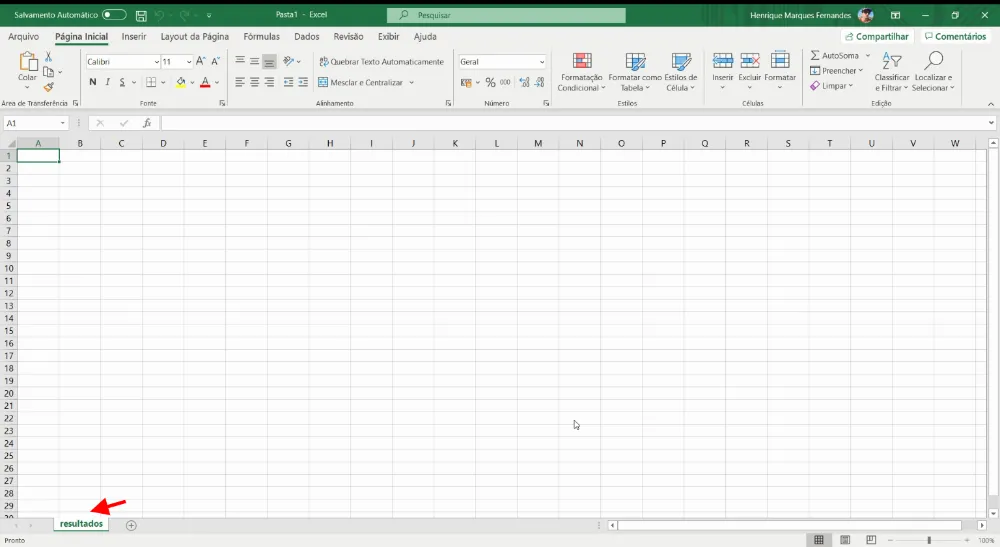 Excel spreadsheet