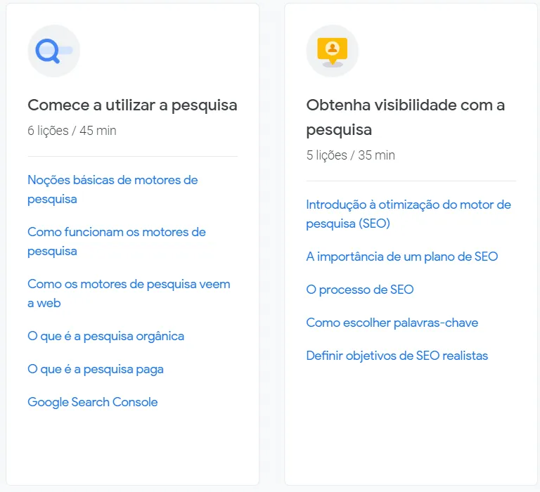 Módulos dedicados a la parte seo y visibilidad en Internet