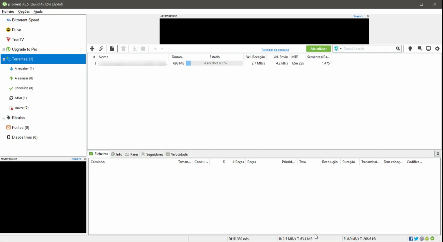 uTorrent Progress