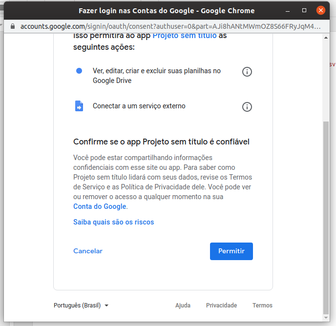 Google Apps Scripts Authorization - 3