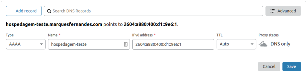 Configuración de la observación IPv6