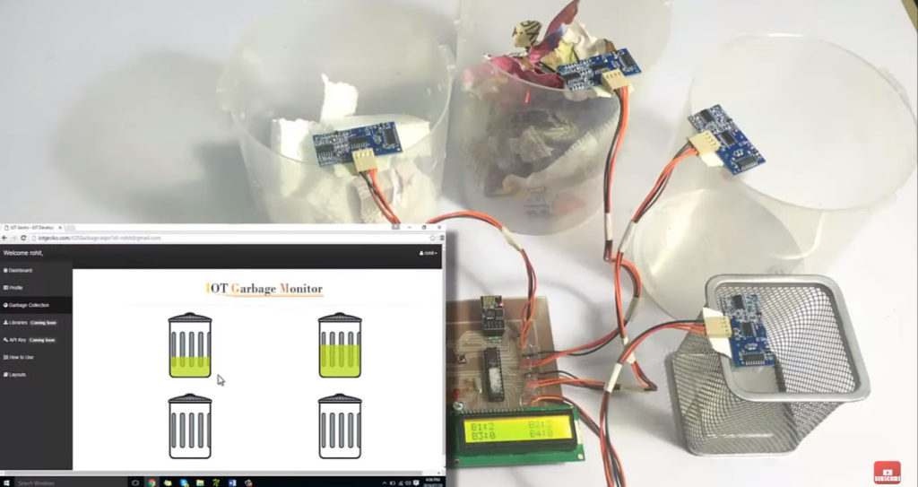 4. Recycle Bin Level Monitoring - Arduino