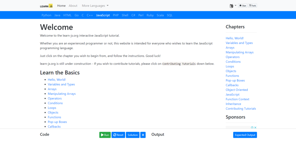 Learn JavaScript