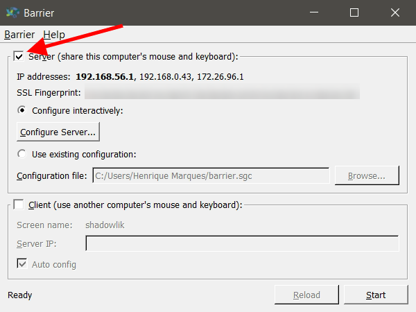 sharemouse linux windows