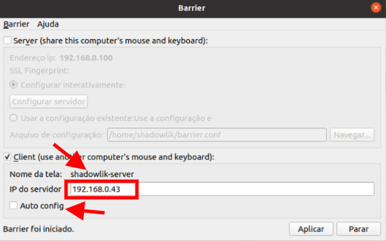 Barrier Configuring Secondary