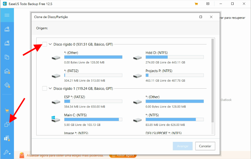 Select Source Disk