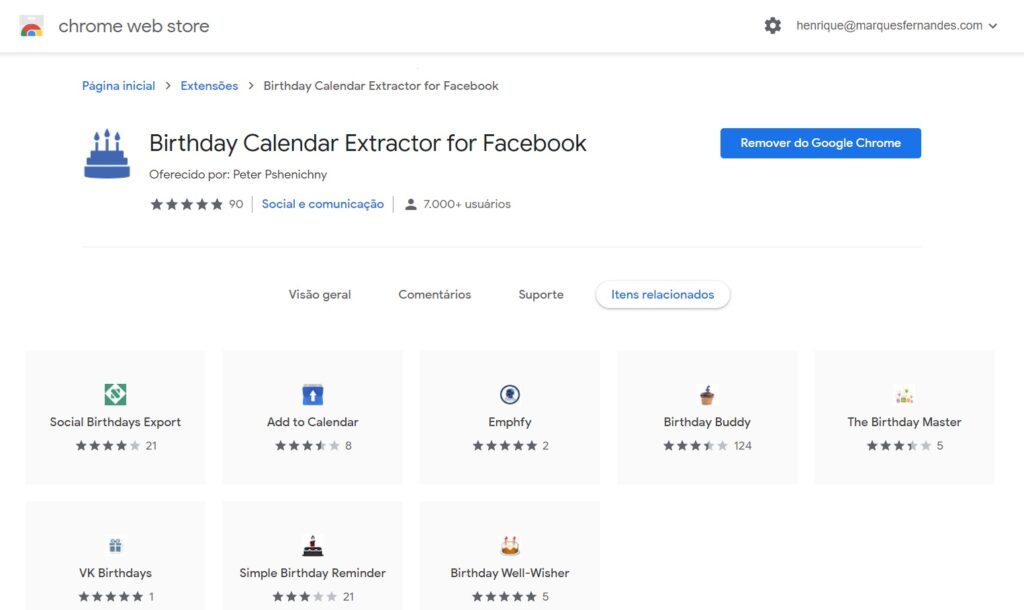 Transfiere el calendario de cumpleaños de Facebook a Google Calendar