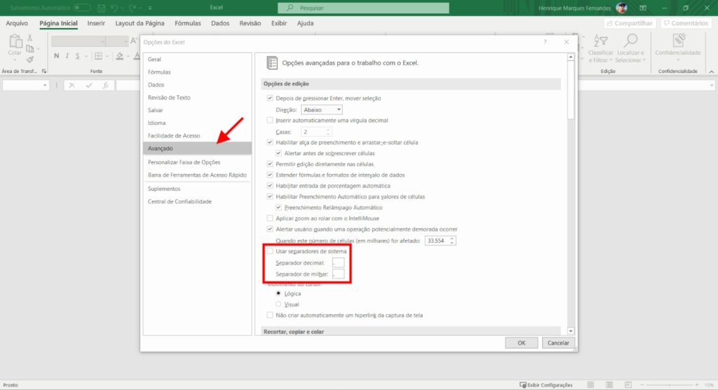 Como Mudar Virgula Por Ponto No Excel Pixmob 5270