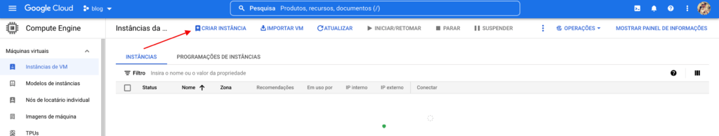 Create VM instance